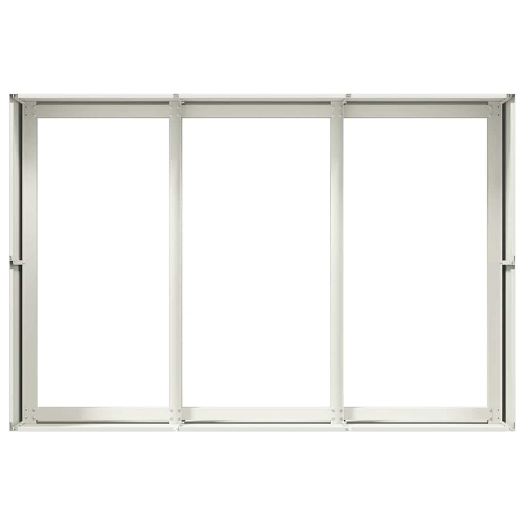 vidaXL Doniczka Biała 120x80x40 cm Stalowa