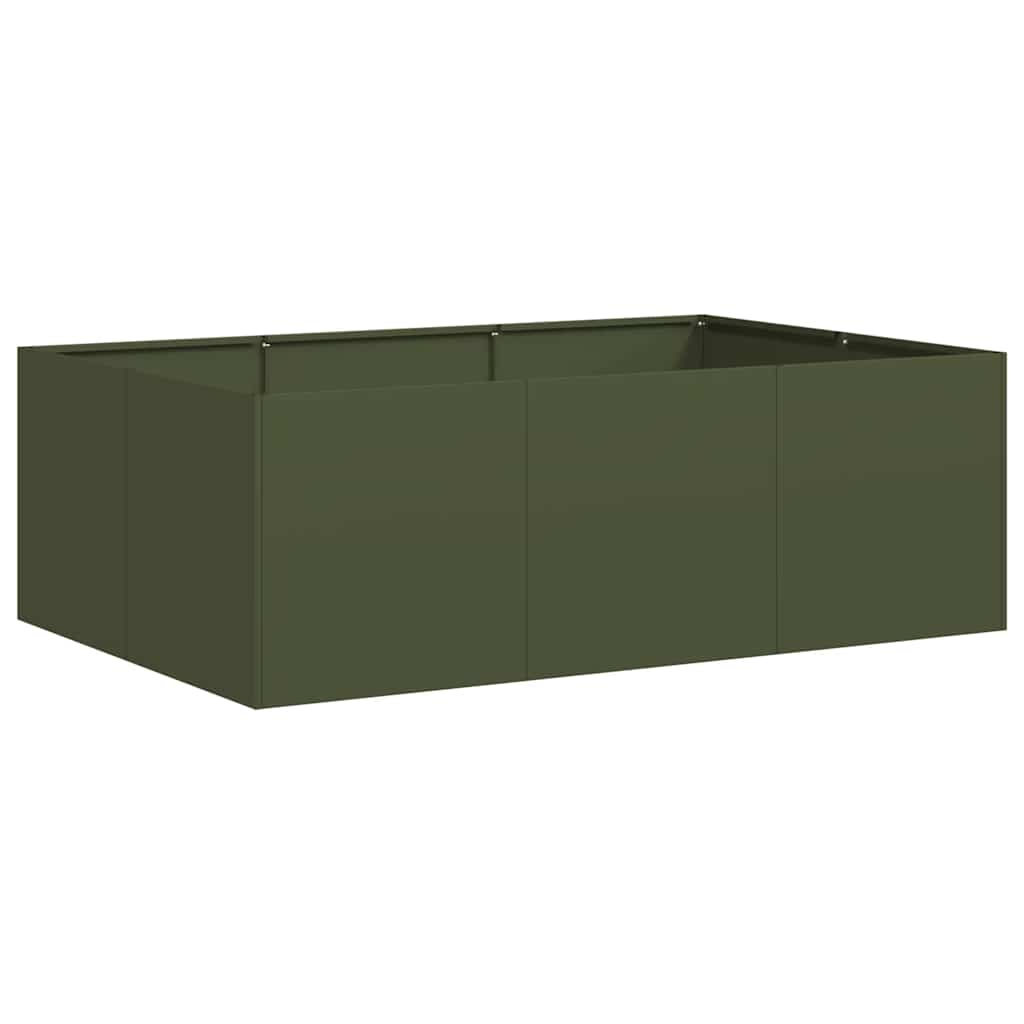 vidaXL Doniczka Oliwkowo-zielona 120x80x40 cm Stal