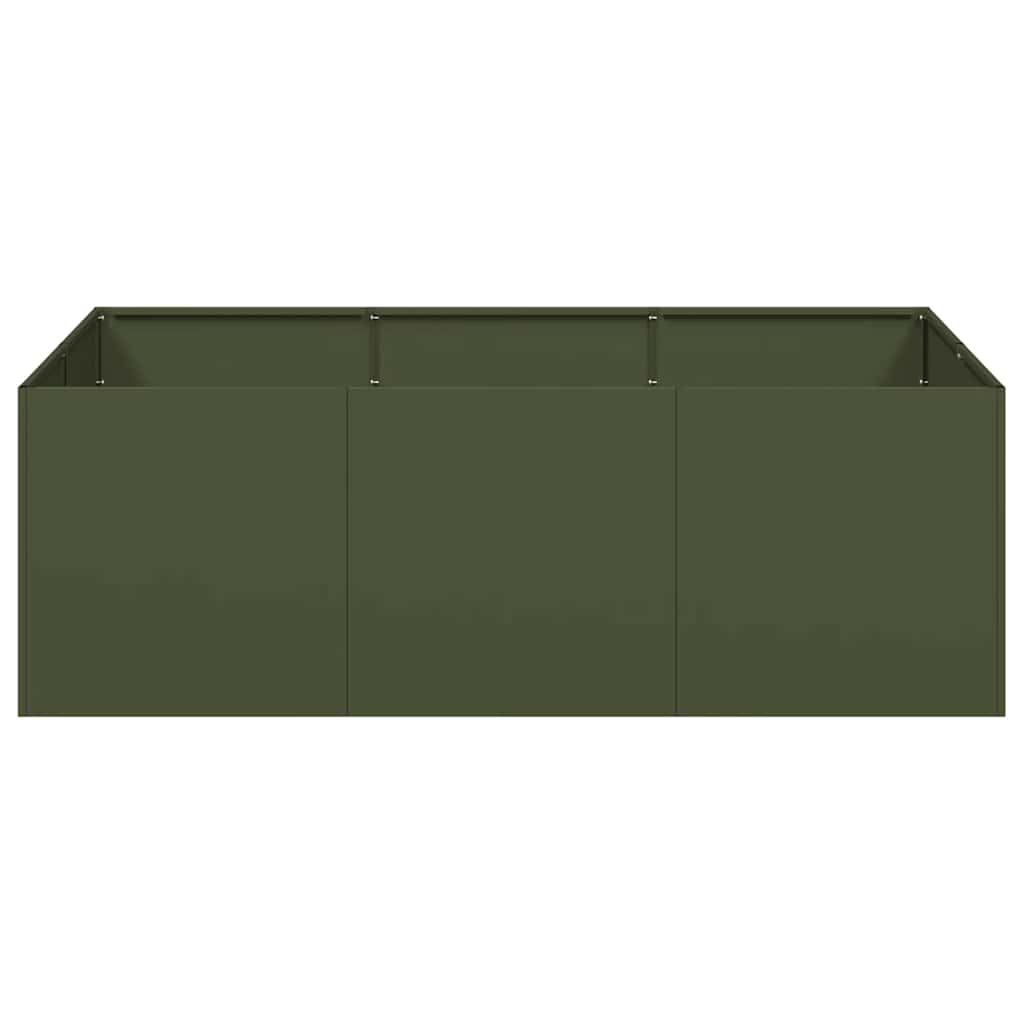 vidaXL Doniczka Oliwkowo-zielona 120x80x40 cm Stal