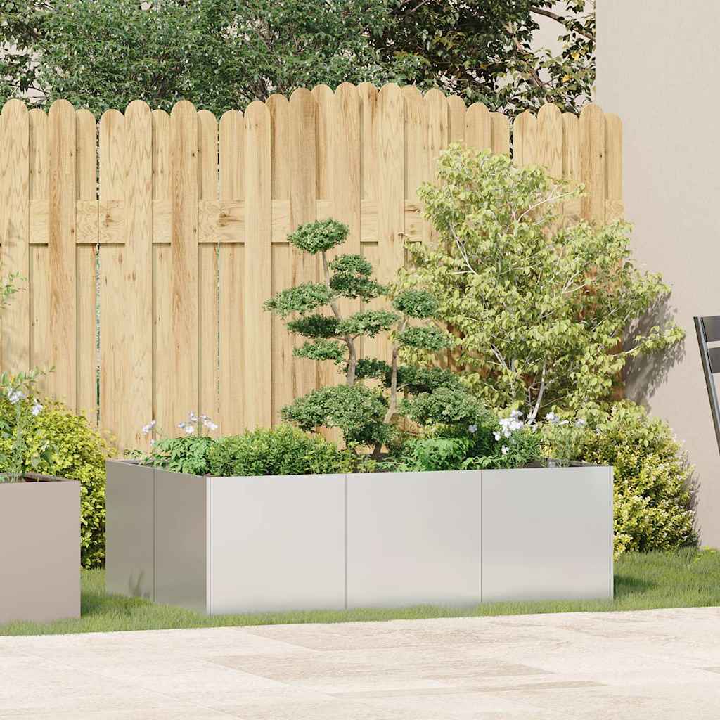 vidaXL Doniczka 120x80x40 cm Stal nierdzewna