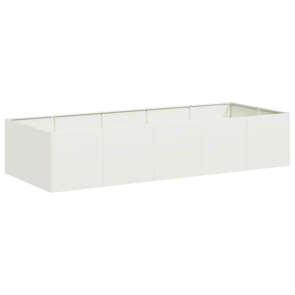 vidaXL Doniczka Biała 200x80x40 cm Stal