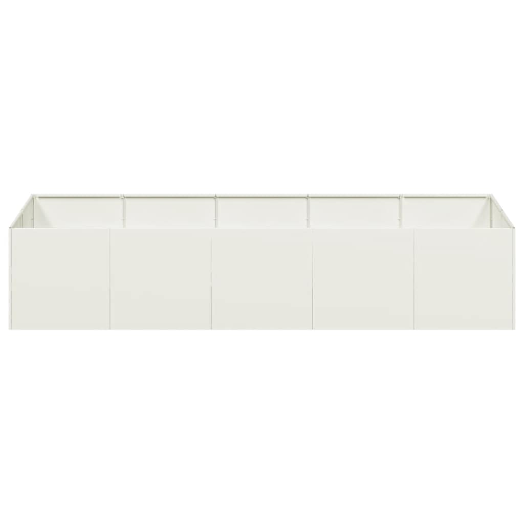 vidaXL Doniczka Biała 200x80x40 cm Stal