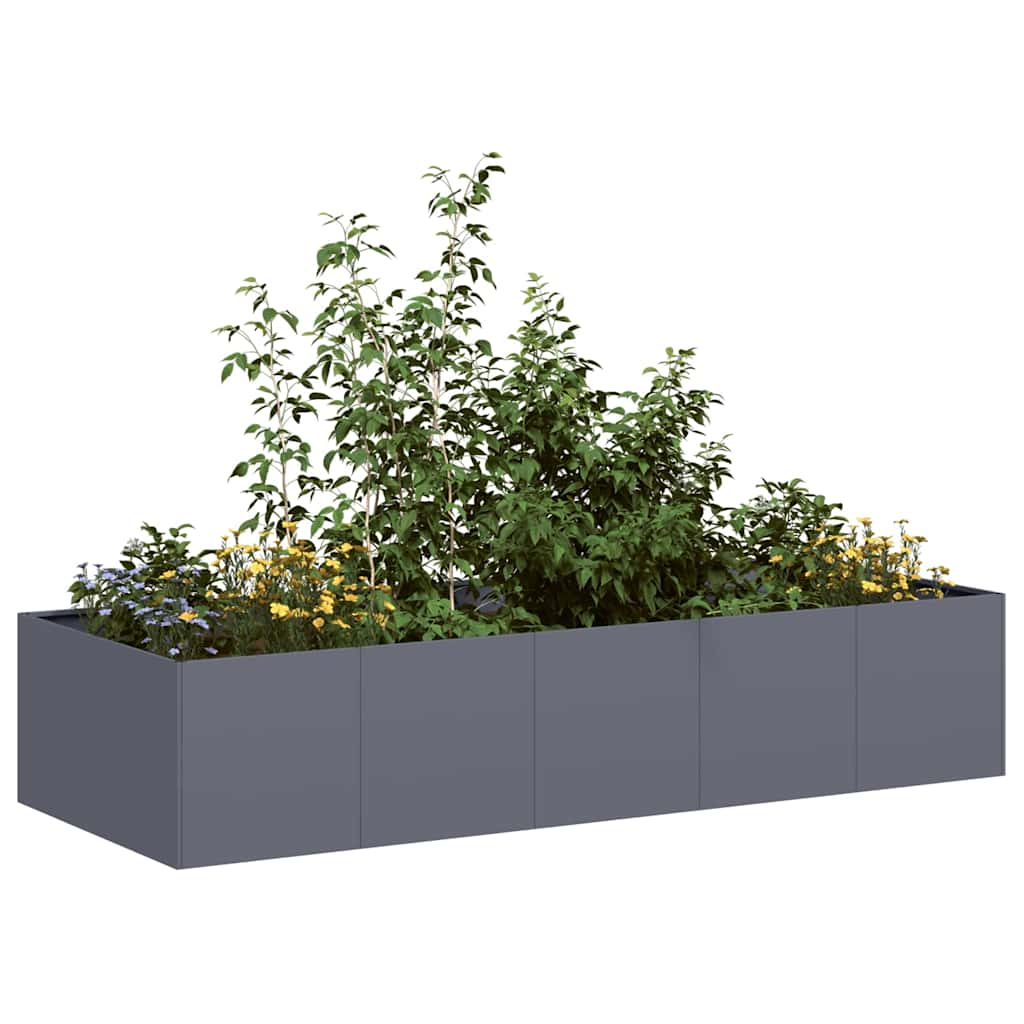 vidaXL Doniczka Antracyt 200x80x40 cm Stal