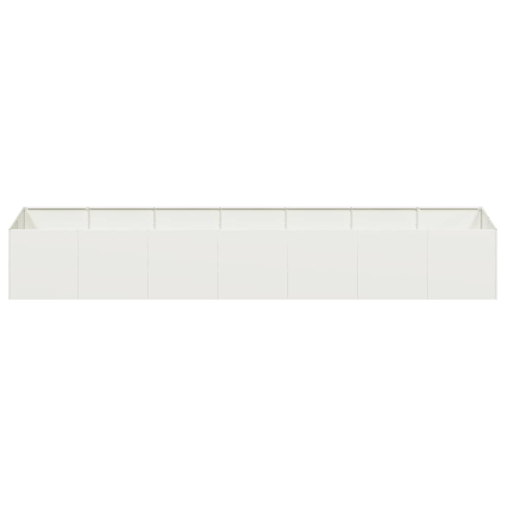 vidaXL Doniczka Biała 280x80x40 cm Stal