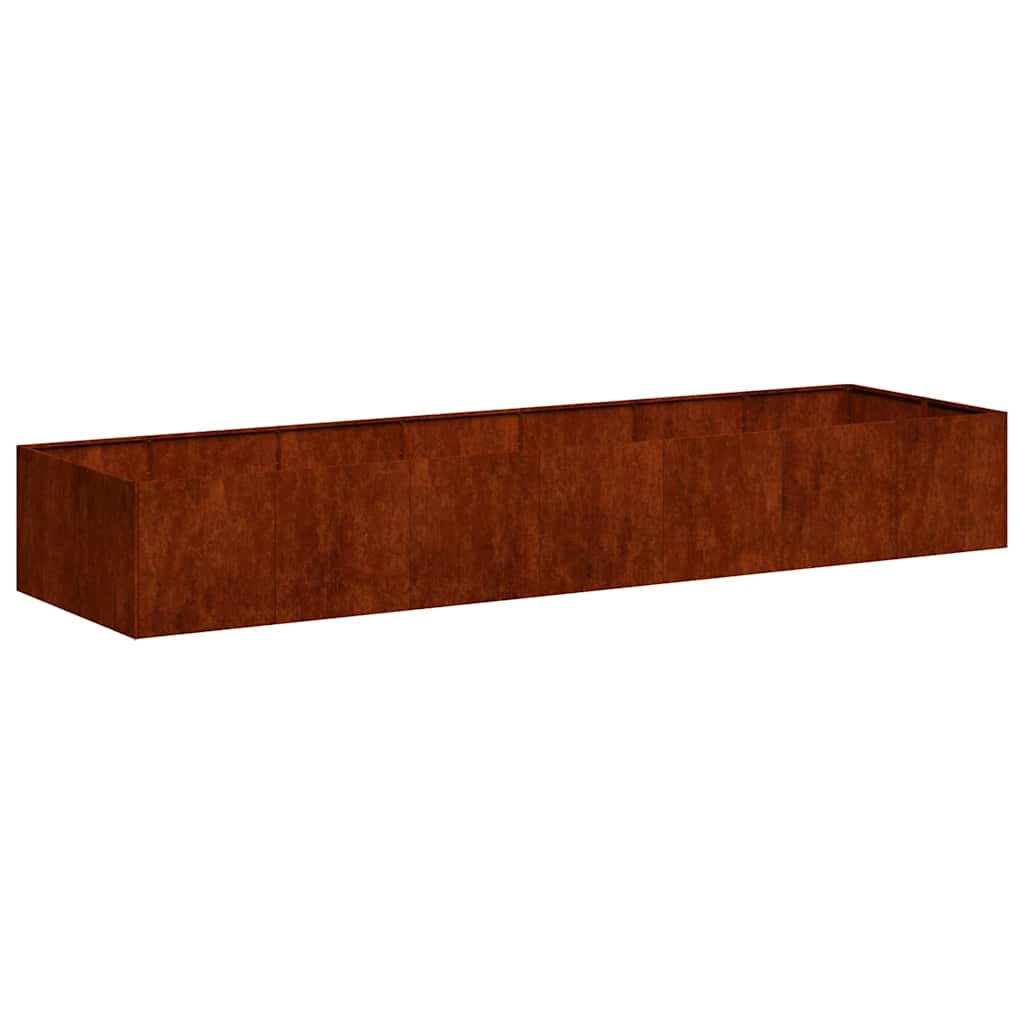 vidaXL Doniczka Rusty 280x80x40 cm Stal nierdzewna