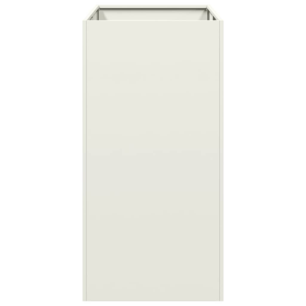 vidaXL Doniczka Biała 40x80x80 cm Stalowa