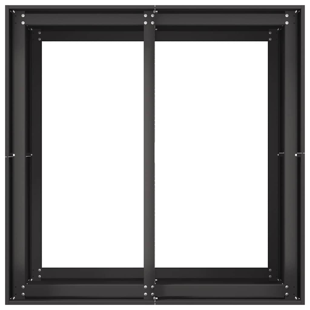 vidaXL Doniczka Czarna 80x80x80 cm Stalowa