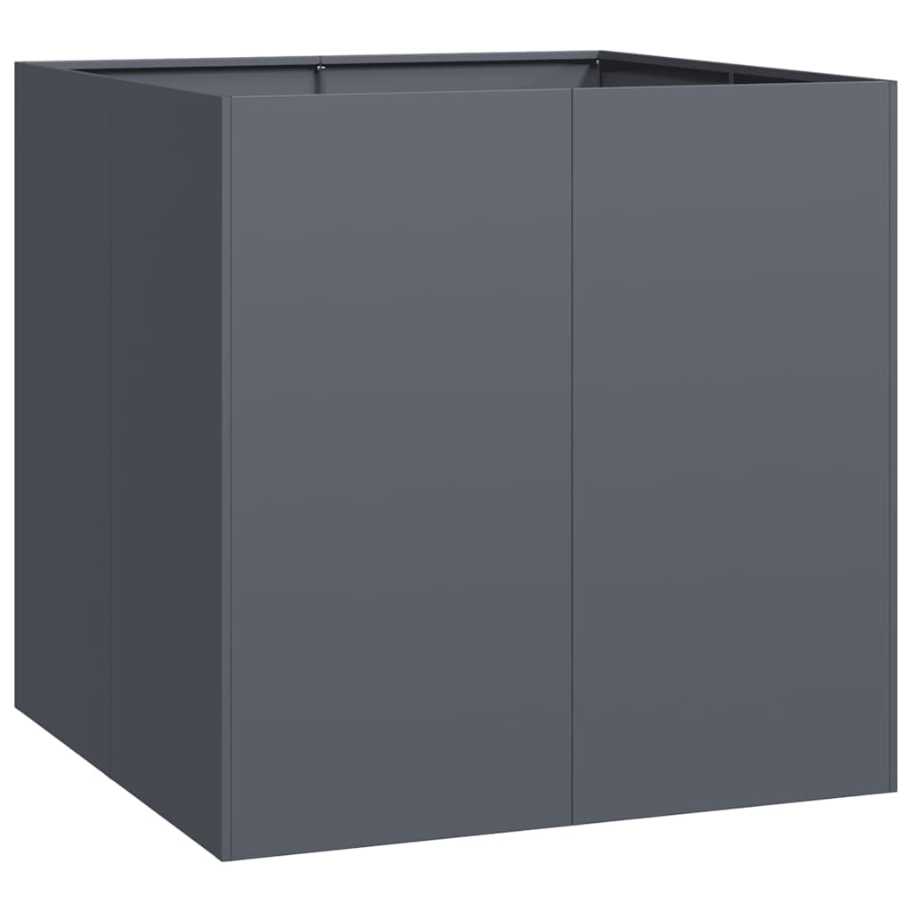 vidaXL Doniczka Antracyt 80x80x80 cm Stal