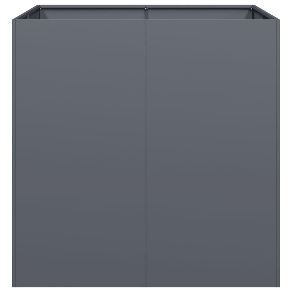 vidaXL Doniczka Antracyt 80x80x80 cm Stal