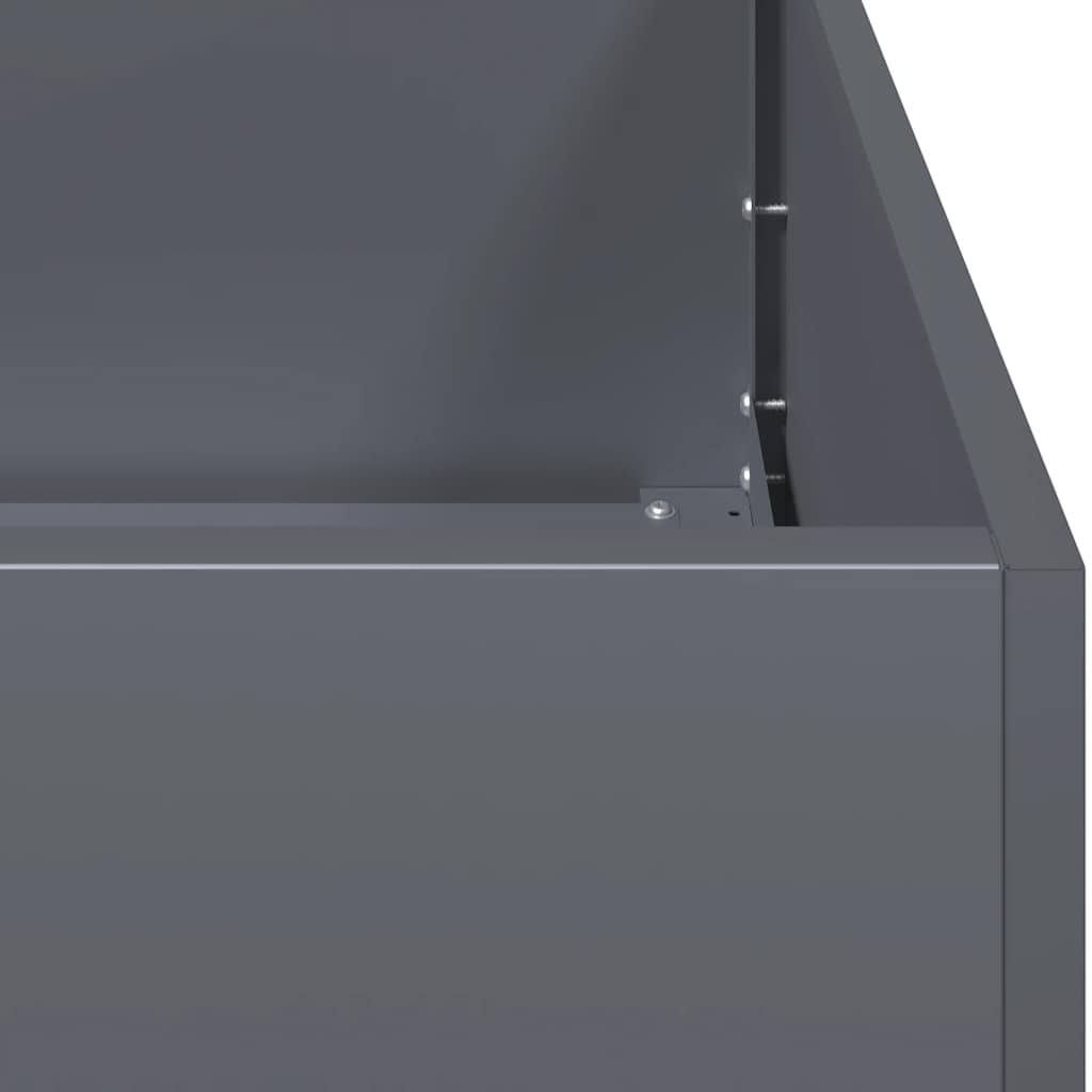 vidaXL Doniczka Antracyt 80x80x80 cm Stal