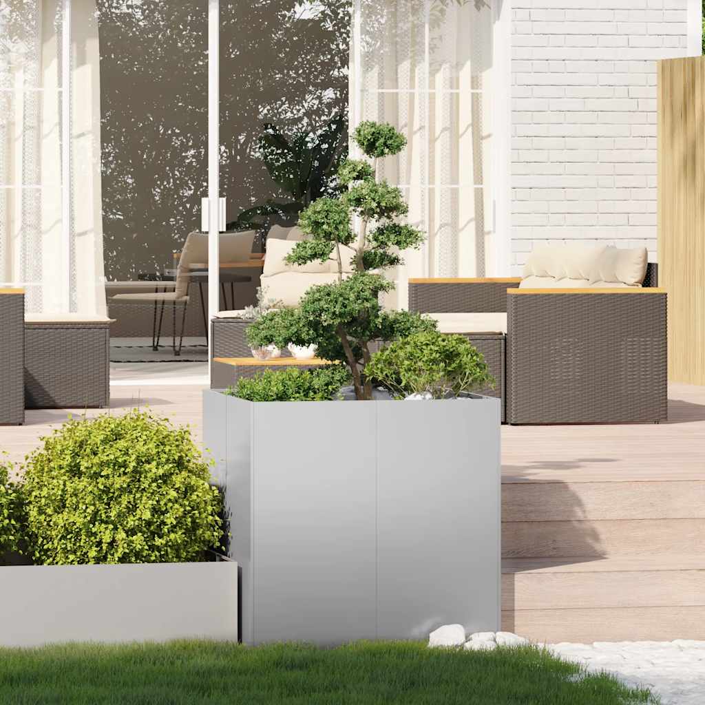 vidaXL Doniczka 80x80x80 cm Stal ocynkowana