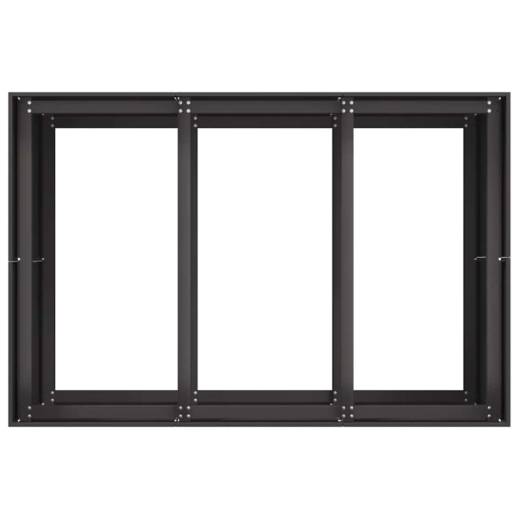 vidaXL Doniczka Czarna 120x80x80 cm Stalowa