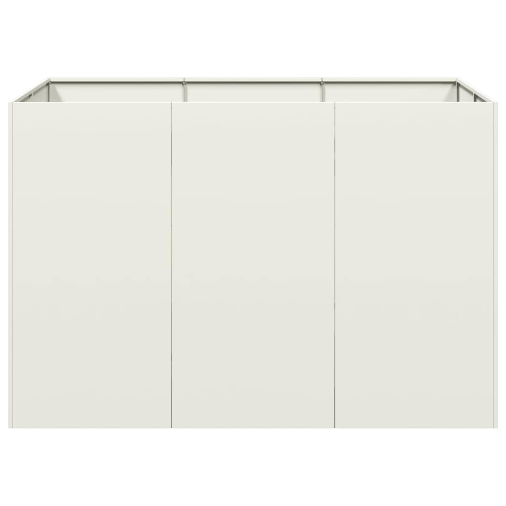 vidaXL Doniczka Biała 120x80x80 cm Stal