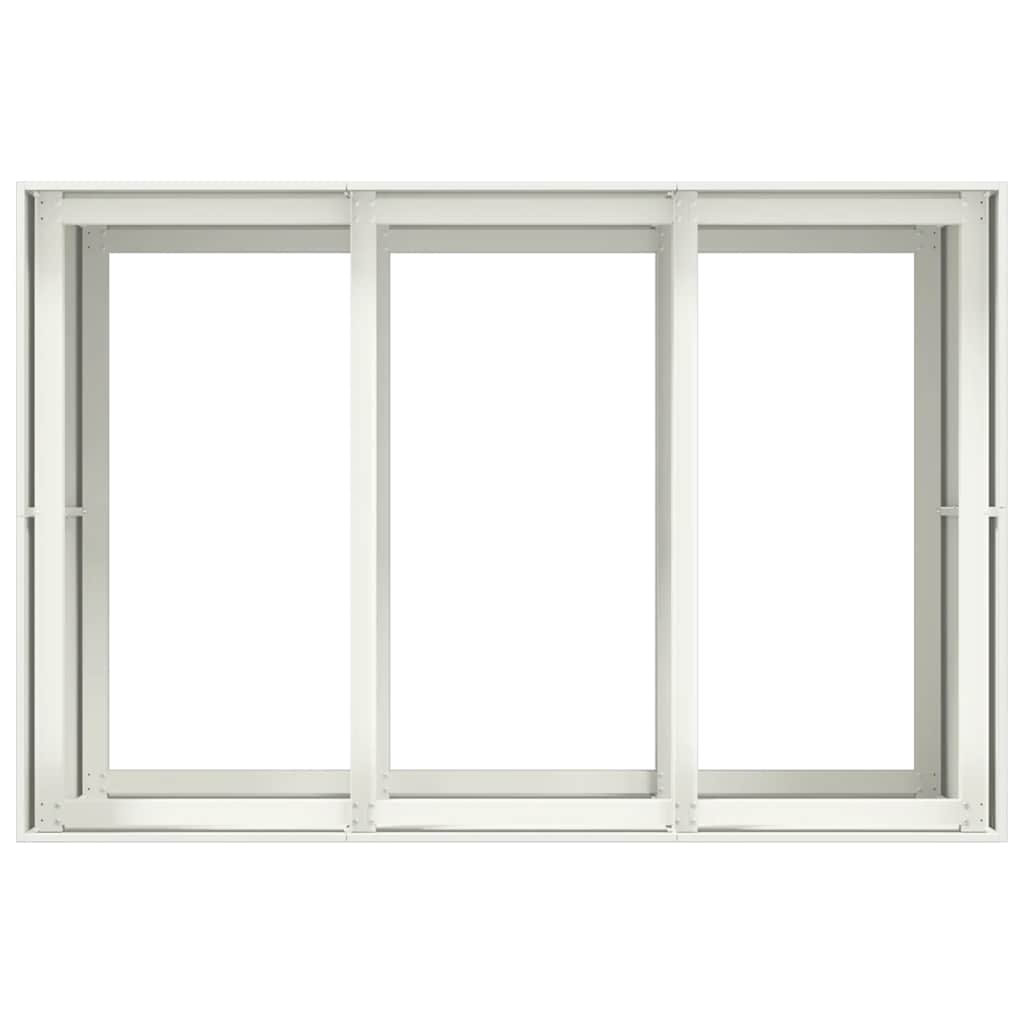 vidaXL Doniczka Biała 120x80x80 cm Stal