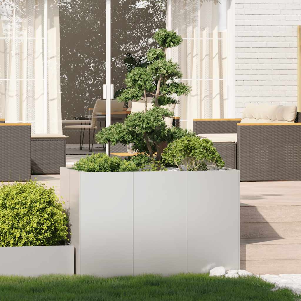vidaXL Doniczka 120x80x80 cm Stal nierdzewna