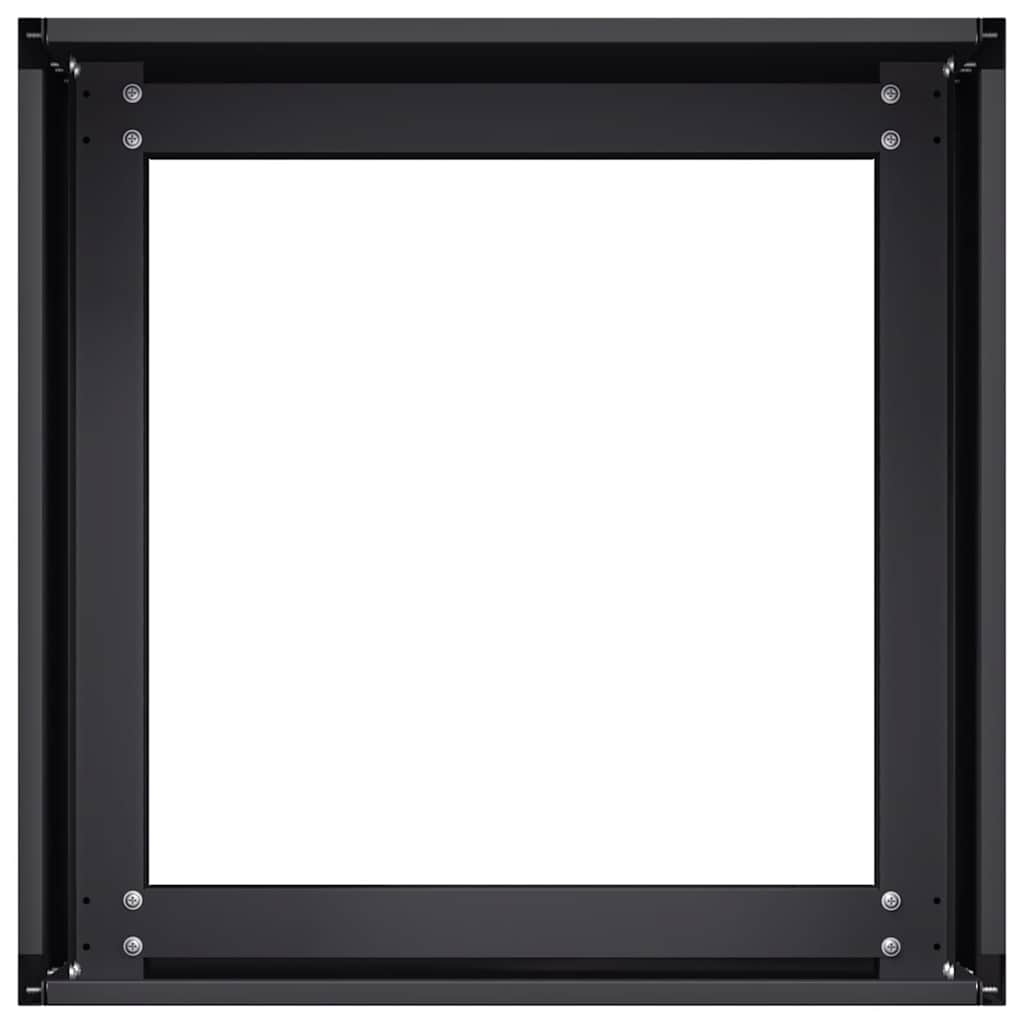 vidaXL Doniczka Czarna 40x40x30 cm Stalowa
