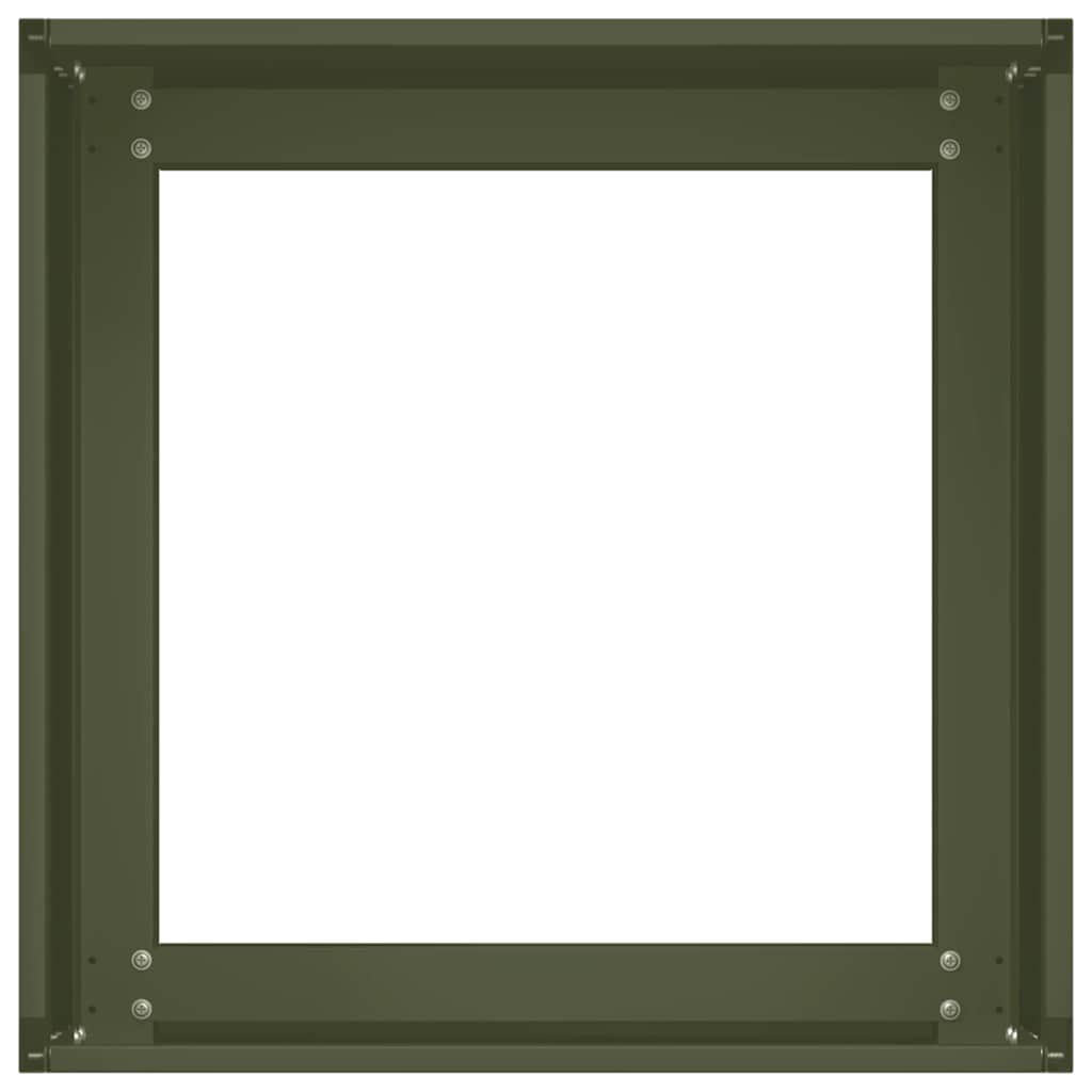 vidaXL Doniczka Oliwkowo-zielona 40x40x30 cm Stal