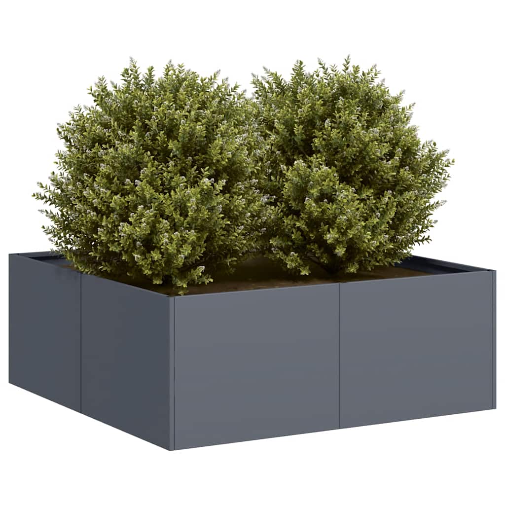 vidaXL Doniczka Antracyt 80x80x30 cm Stal