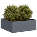 vidaXL Doniczka Antracyt 80x80x30 cm Stal