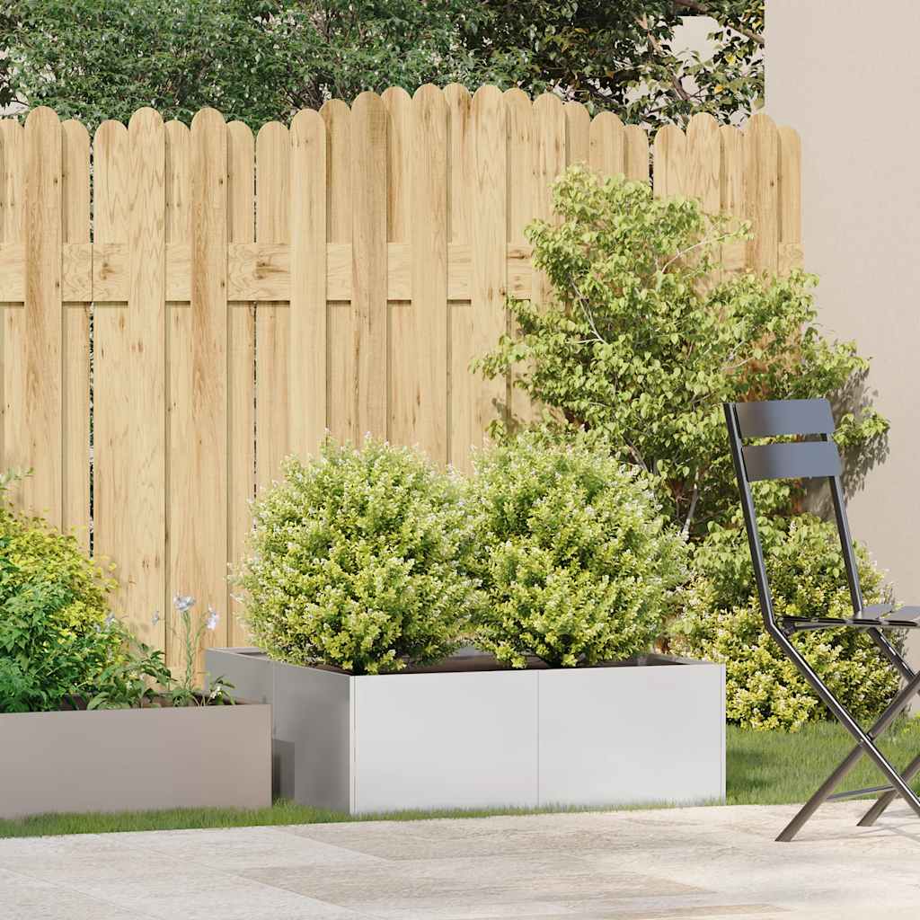 vidaXL Doniczka 80x80x30 cm Stal nierdzewna