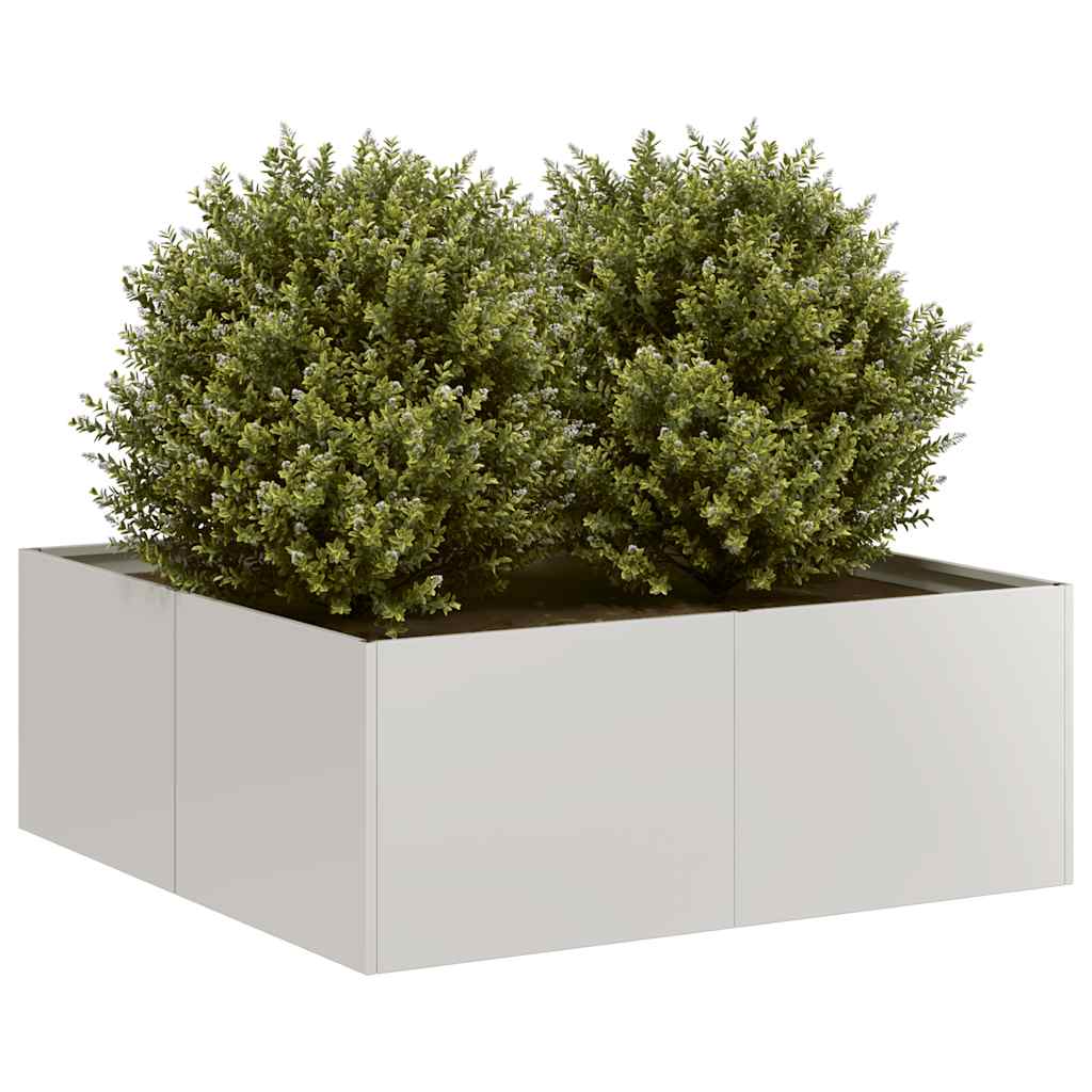 vidaXL Doniczka 80x80x30 cm Stal nierdzewna