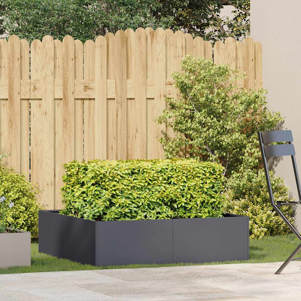 vidaXL Doniczka Antracyt 100x100x30 cm Stal