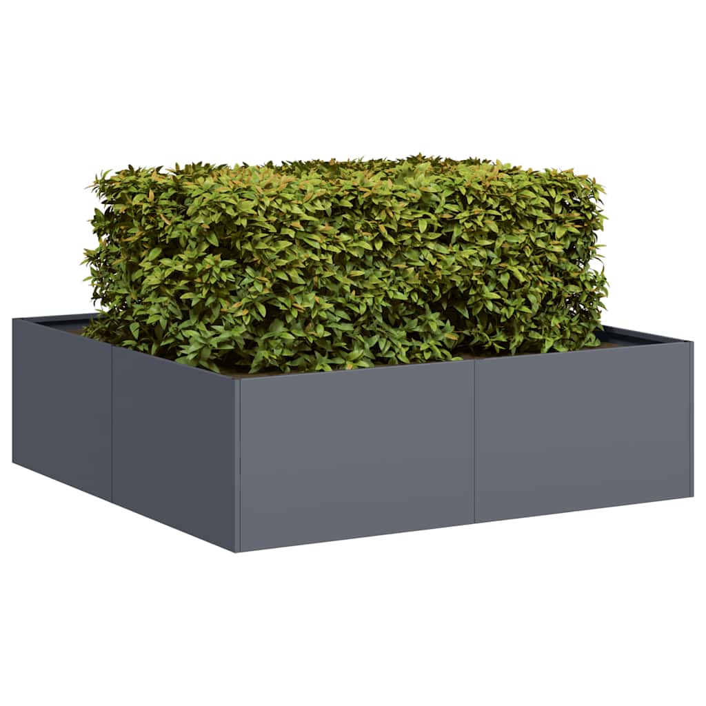 vidaXL Doniczka Antracyt 100x100x30 cm Stal