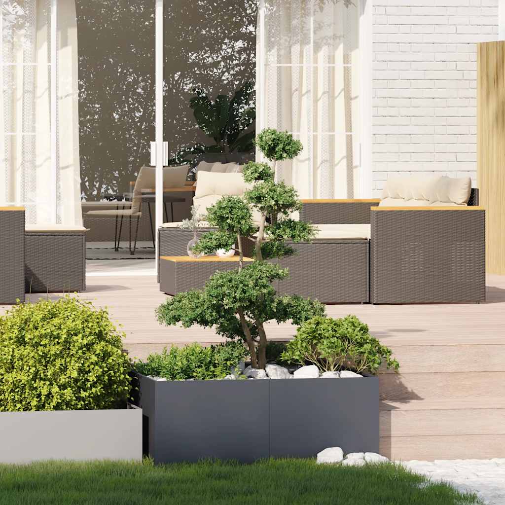 vidaXL Doniczka Antracyt 100x100x40 cm Stal