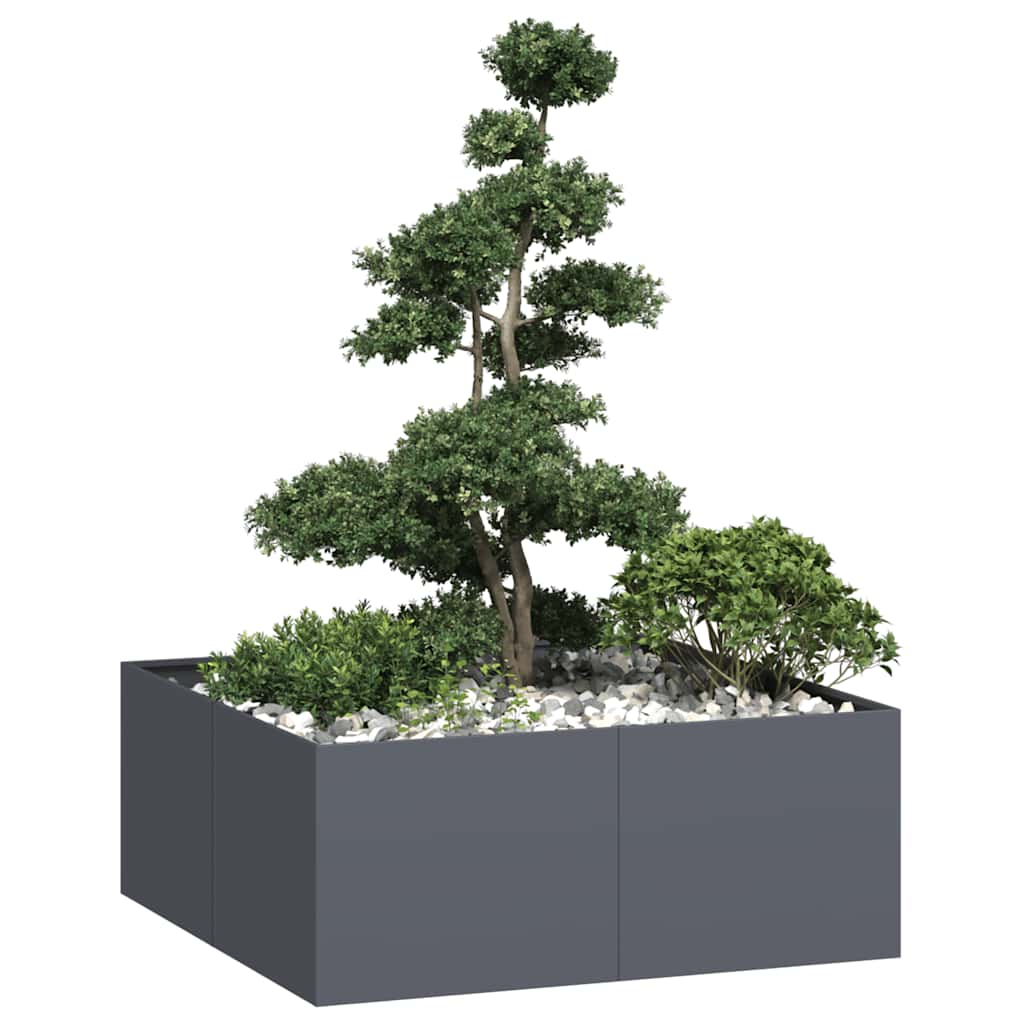 vidaXL Doniczka Antracyt 100x100x40 cm Stal