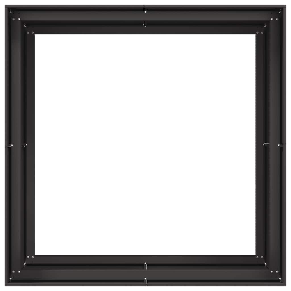 vidaXL Doniczka Czarna 100x100x80 cm Stalowa
