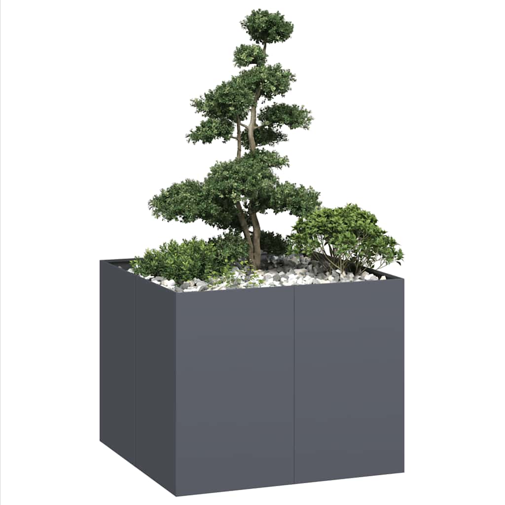vidaXL Doniczka Antracyt 100x100x80 cm Stal