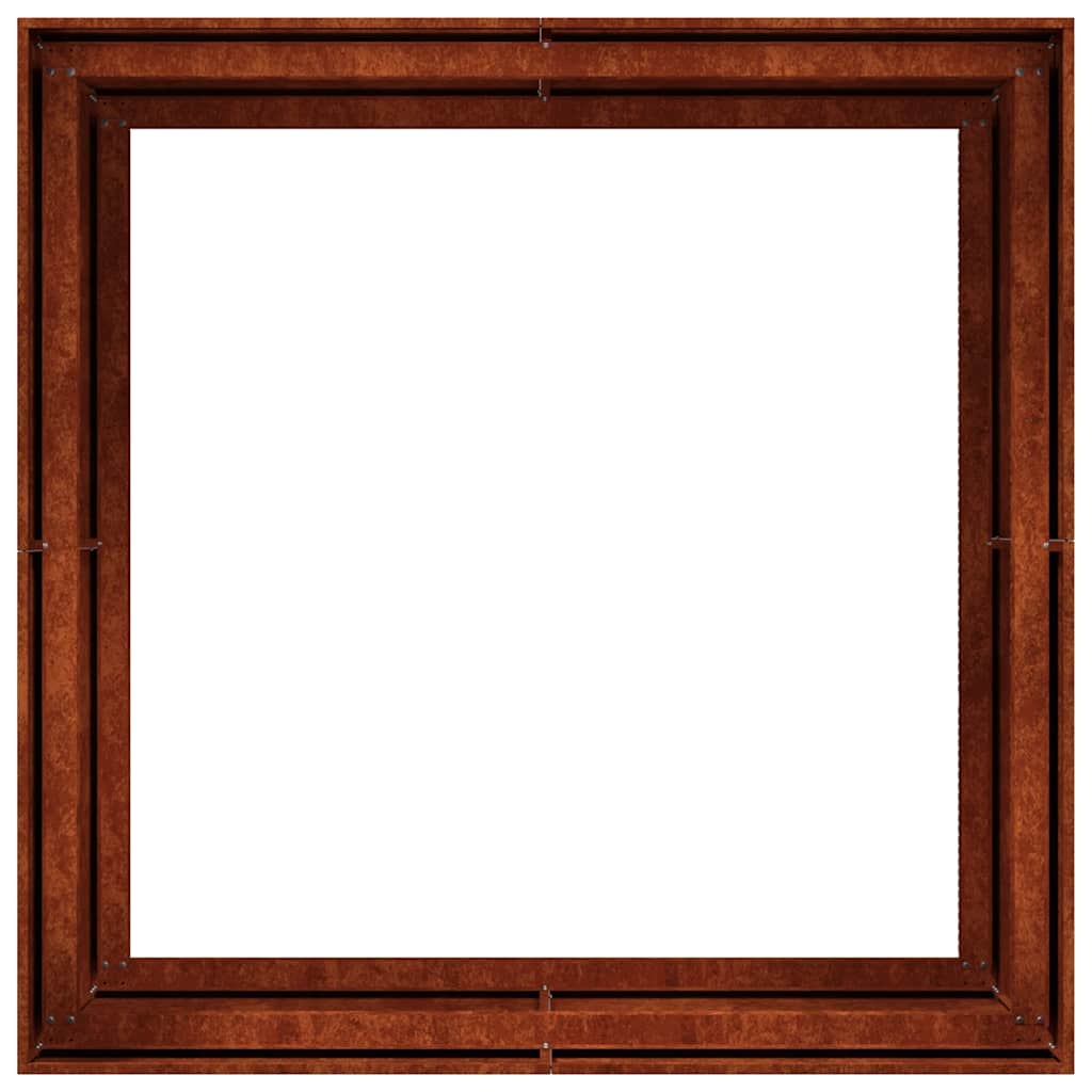 vidaXL Doniczka Rusty 100x100x80 cm Stal nierdzewna
