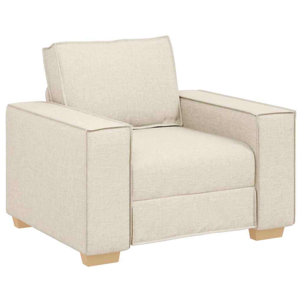 vidaXL Zestaw Sof 3 pcs Beżowy 220 x 80 x 84 cm Tkanina lniana