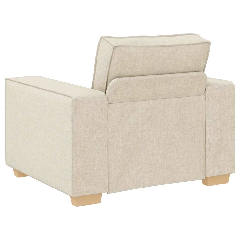 vidaXL Zestaw Sof 3 pcs Beżowy 220 x 80 x 84 cm Tkanina lniana