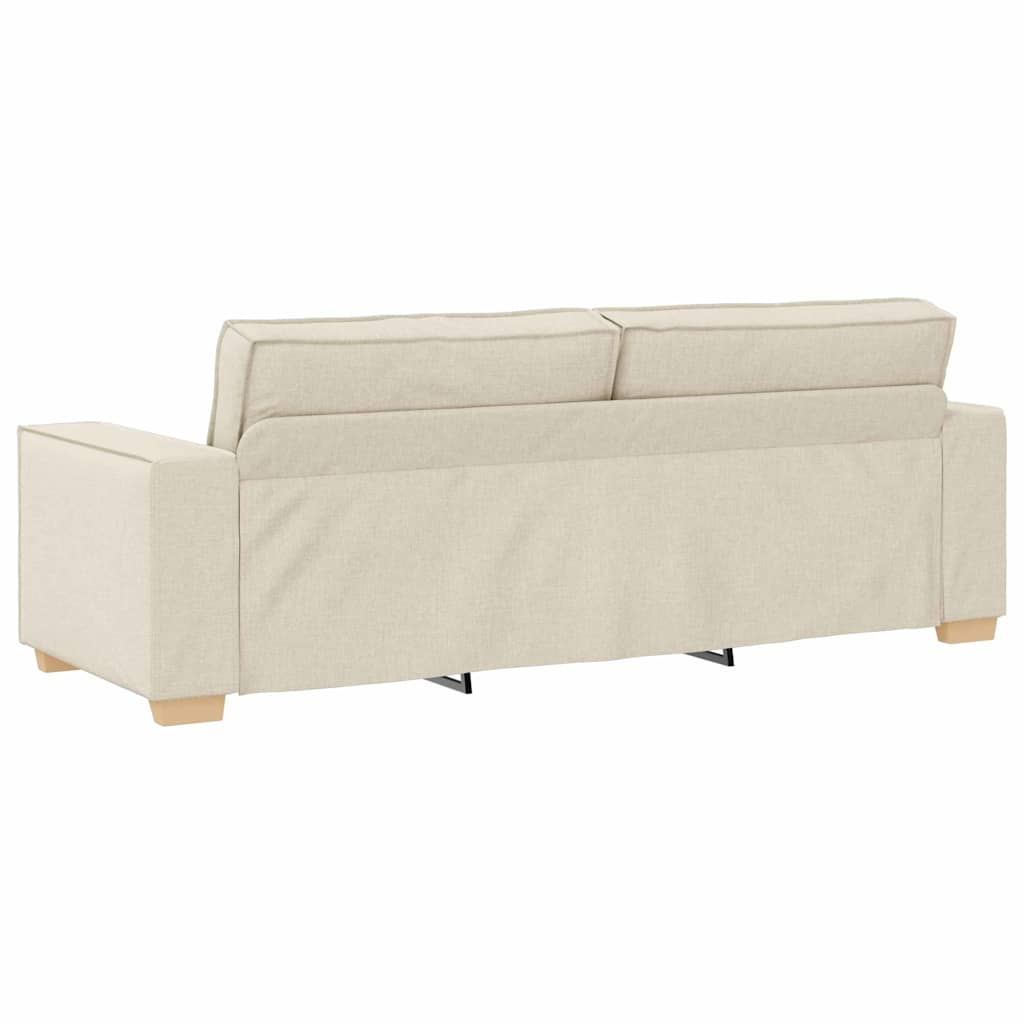 vidaXL Zestaw Sof 3 pcs Beżowy 220 x 80 x 84 cm Tkanina lniana