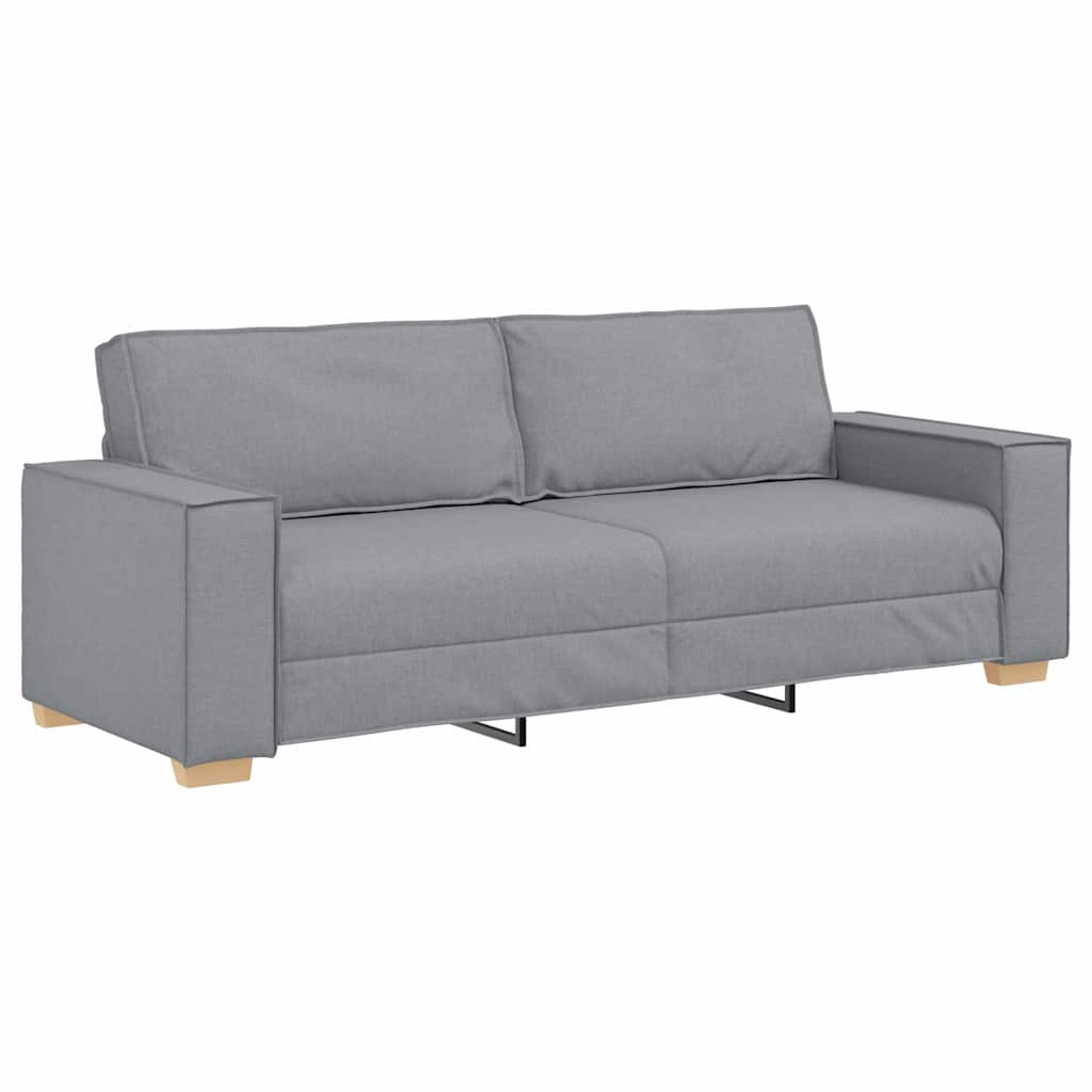vidaXL Sofa 3 pcs Jasnoszary 220 x 80 x 84 cm Tkanina lniana