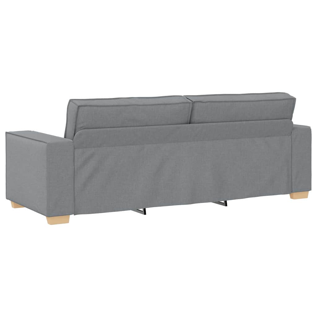vidaXL Sofa 3 pcs Jasnoszary 220 x 80 x 84 cm Tkanina lniana