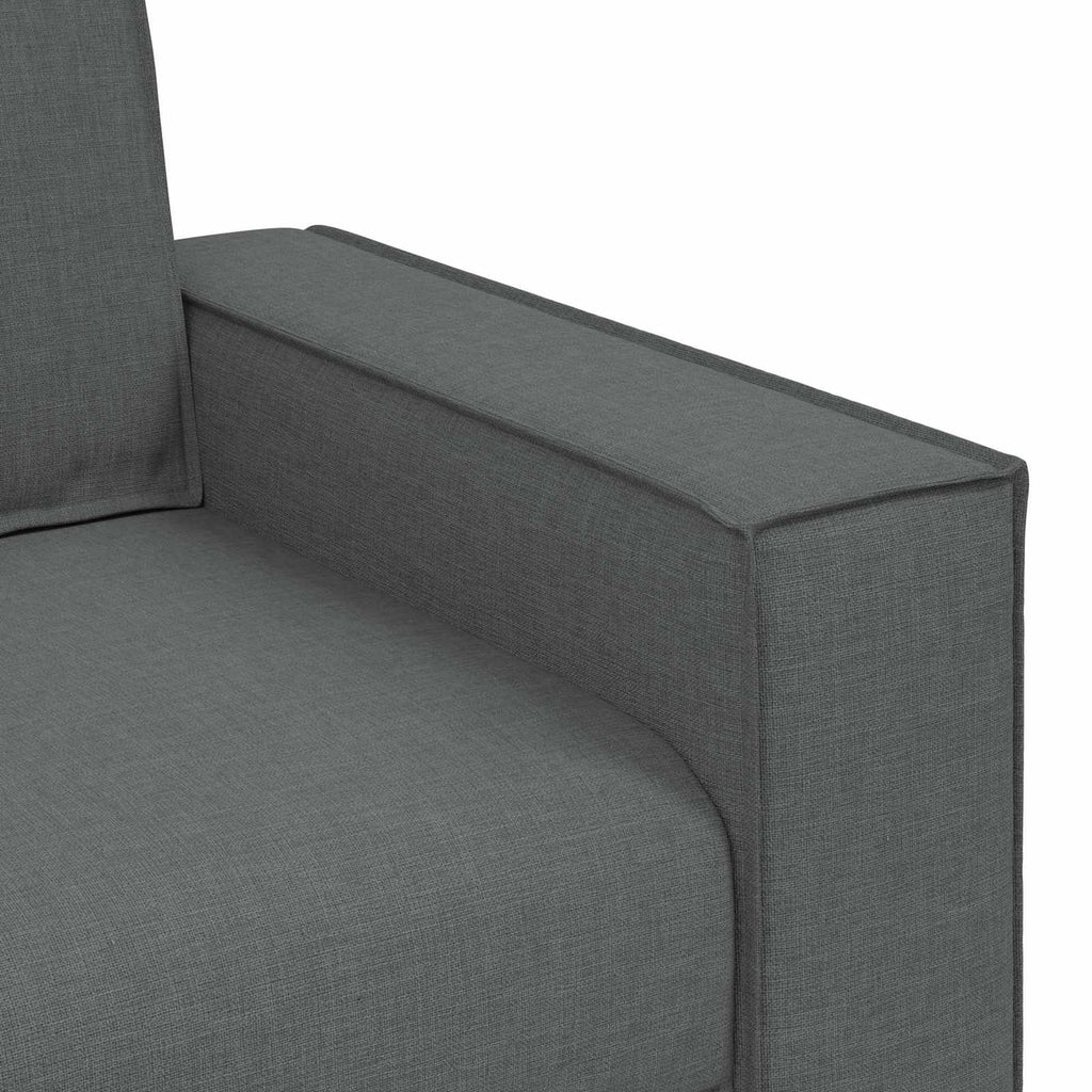 vidaXL Sofa 3 pcs Ciemnoszary 220 x 80 x 84 cm Tkanina lniana