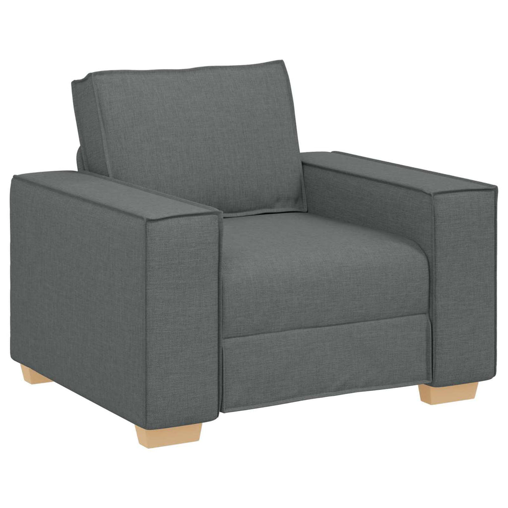 vidaXL Sofa 3 pcs Ciemnoszary 220 x 80 x 84 cm Tkanina lniana