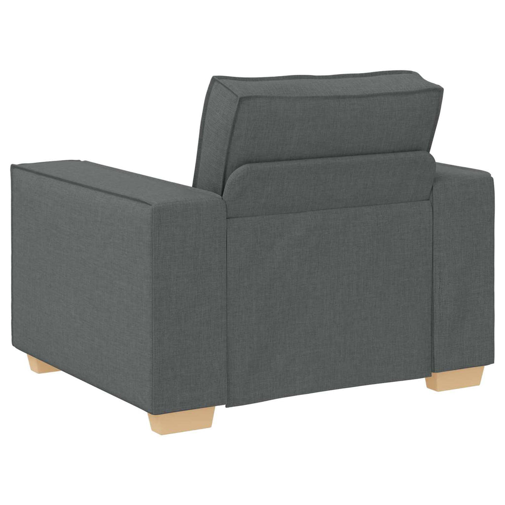 vidaXL Sofa 3 pcs Ciemnoszary 220 x 80 x 84 cm Tkanina lniana