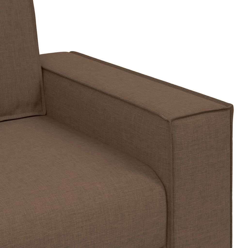 vidaXL Sofa 3 pcs Brązowy 220 x 80 x 84 cm Tkanina lniana