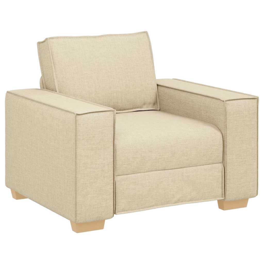 vidaXL Sofa 3 pcs Kremowy 220 x 80 x 84 cm Tkanina lniana