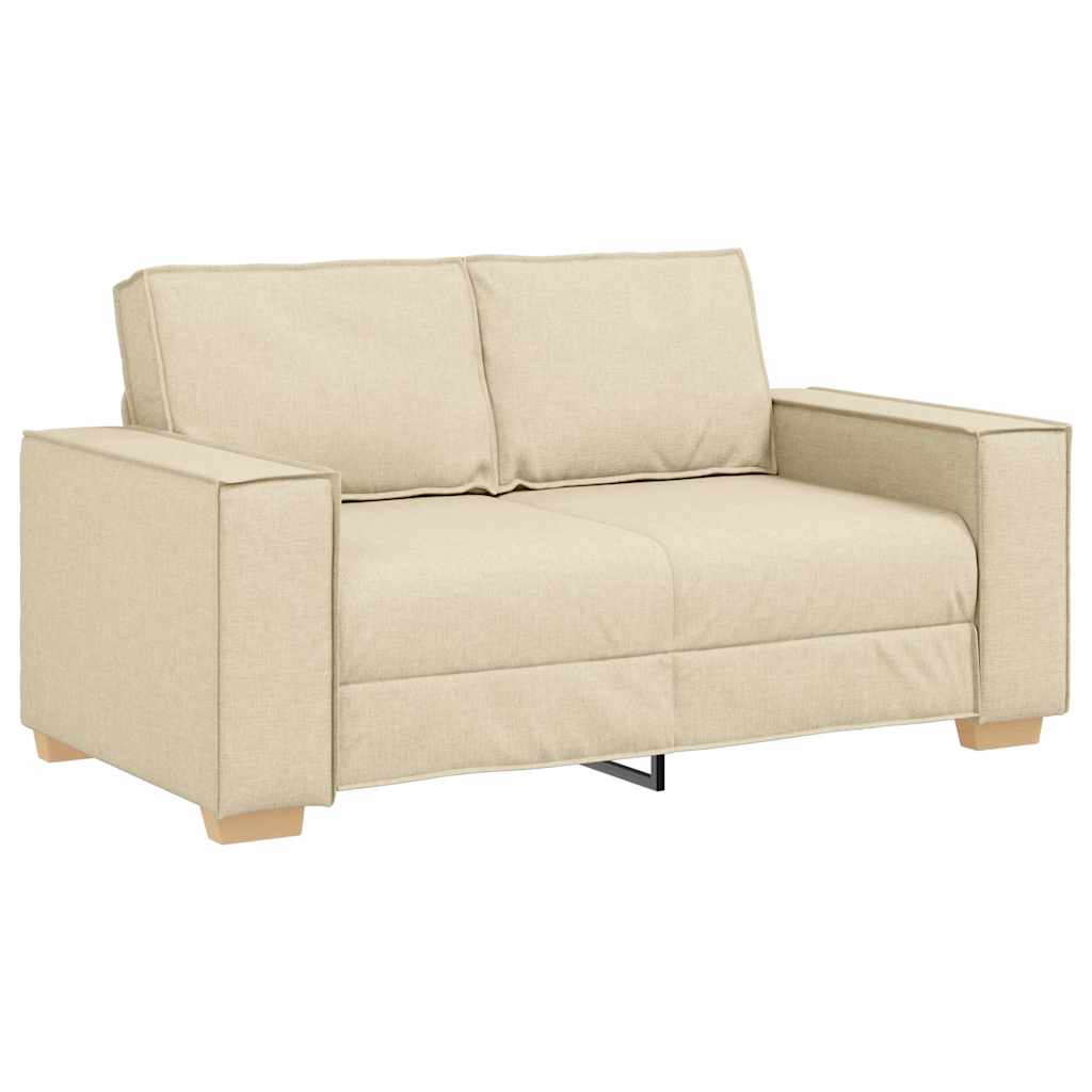 vidaXL Sofa 3 pcs Kremowy 220 x 80 x 84 cm Tkanina lniana