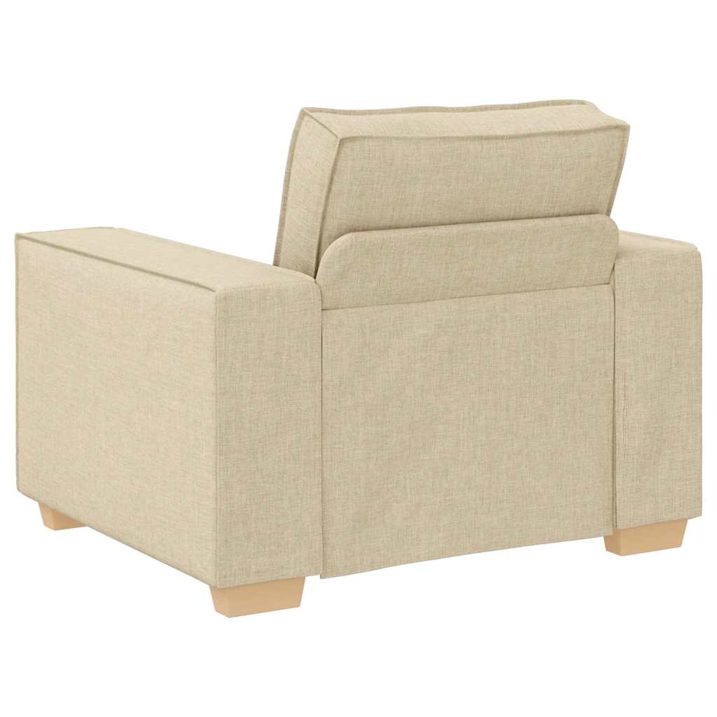 vidaXL Sofa 3 pcs Kremowy 220 x 80 x 84 cm Tkanina lniana