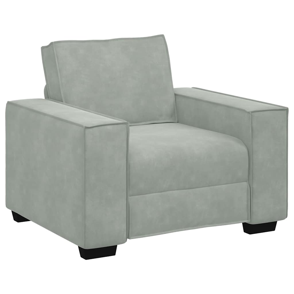 vidaXL Sofa 3 szt. Jasnoszary Tkanina lniana