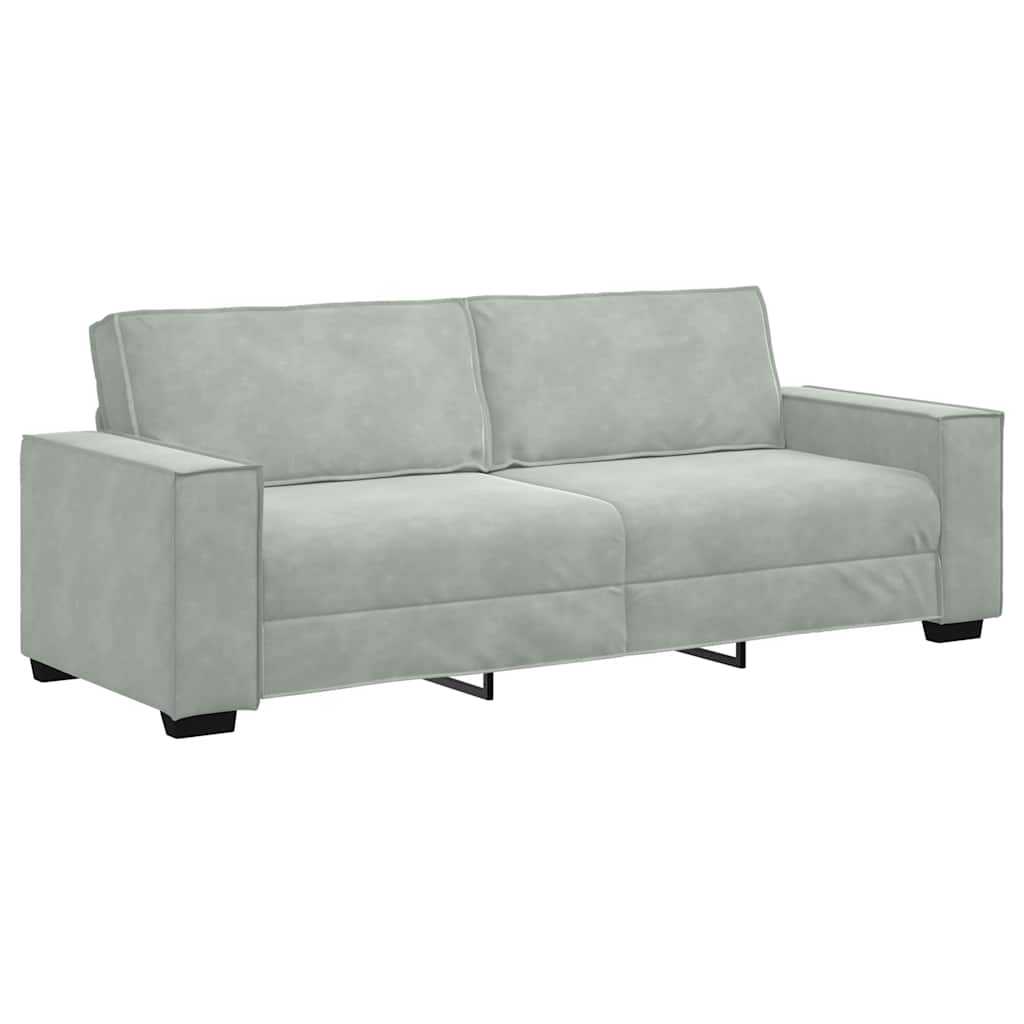 vidaXL Sofa 3 szt. Jasnoszary Tkanina lniana