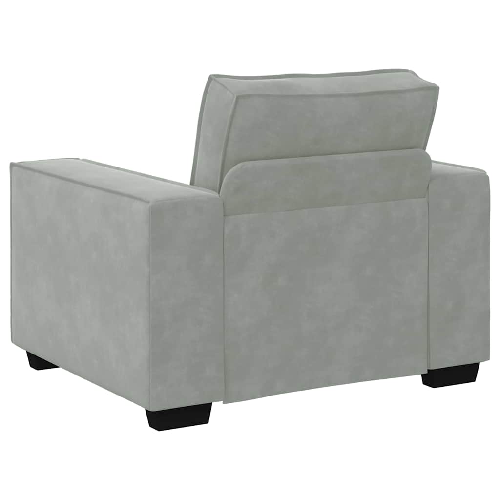 vidaXL Sofa 3 szt. Jasnoszary Tkanina lniana