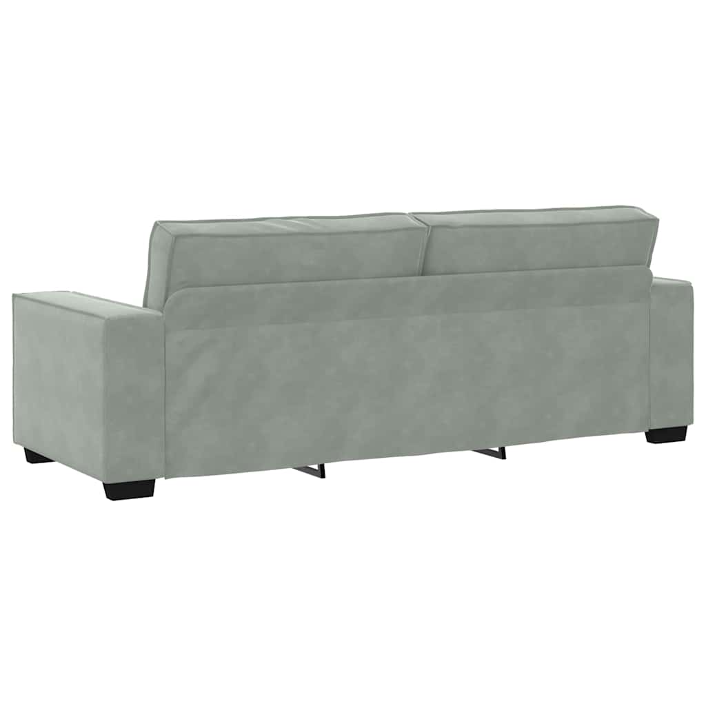 vidaXL Sofa 3 szt. Jasnoszary Tkanina lniana