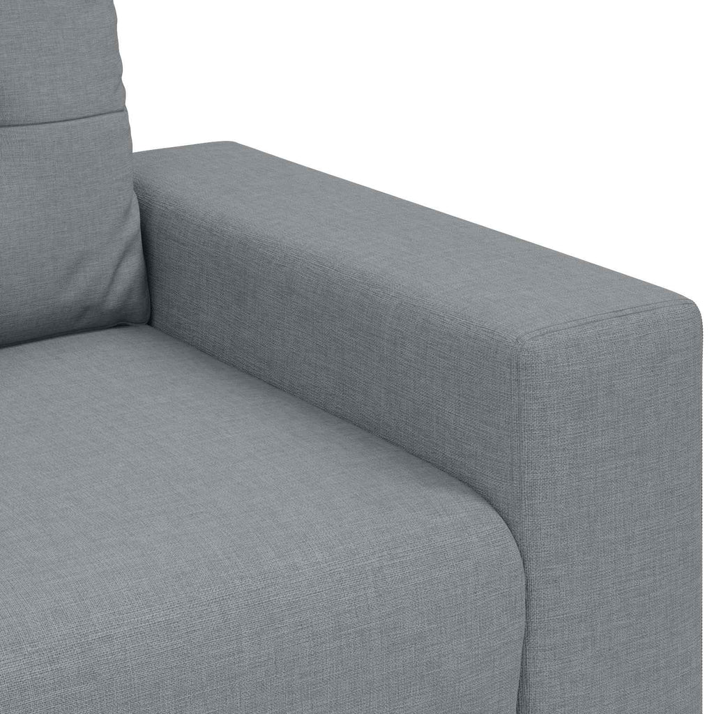 vidaXL Sofa 3 szt. Jasnoszary Tkanina lniana