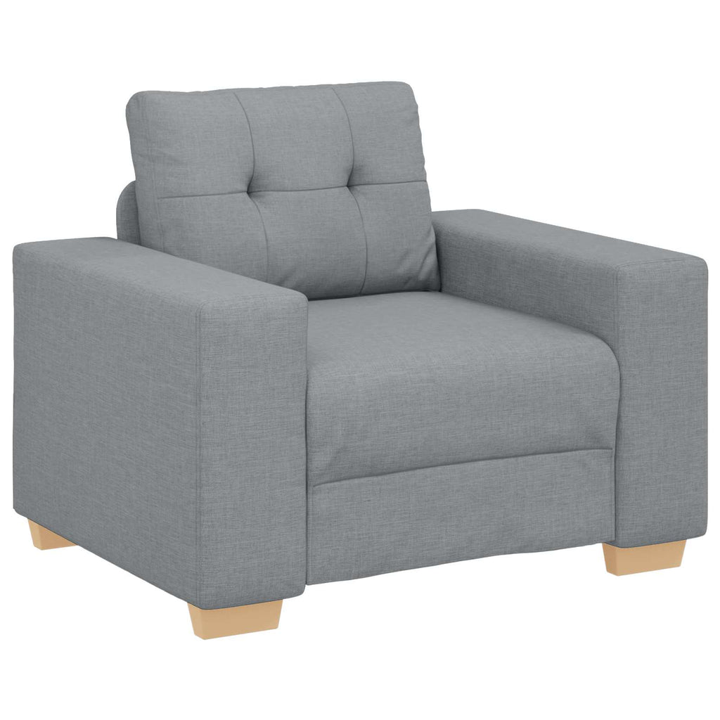 vidaXL Sofa 3 szt. Jasnoszary Tkanina lniana
